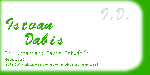 istvan dabis business card